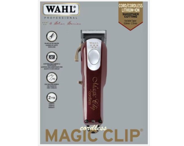 Clipper wahl cordless magic clip rojo - Imagen 3