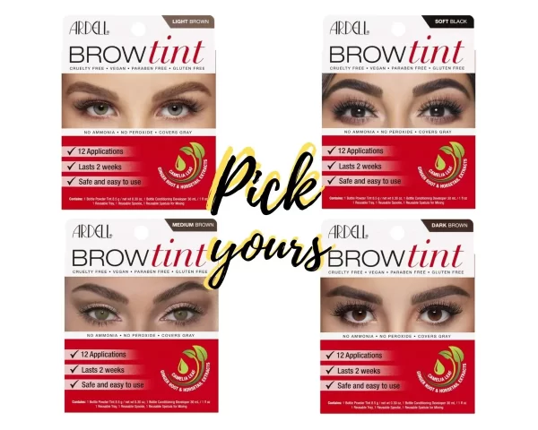 Tinte para cejas brow tint - Color dark brown y Soft black