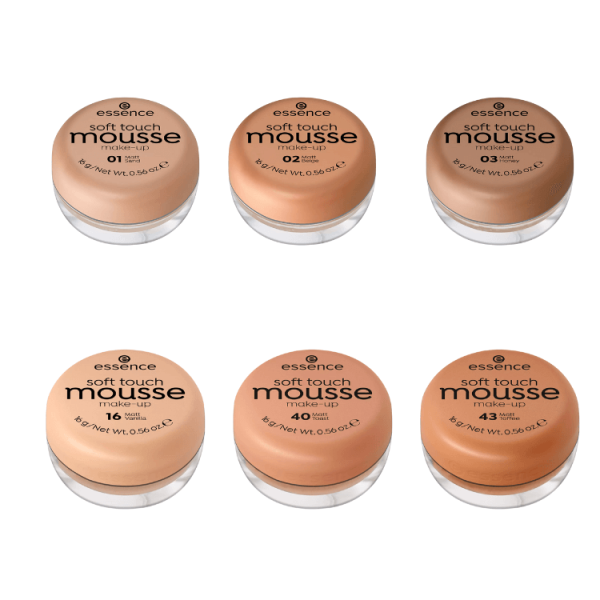 Maquillaje soft touch mousse - N° 01, 02, 16